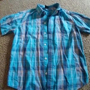 Blue plaid button up